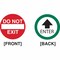 Brady Informational Sign, Vinyl, 6" W, 6" H, Do Not Exit/Enter, Green, Red, White 123538 - alternate 1
